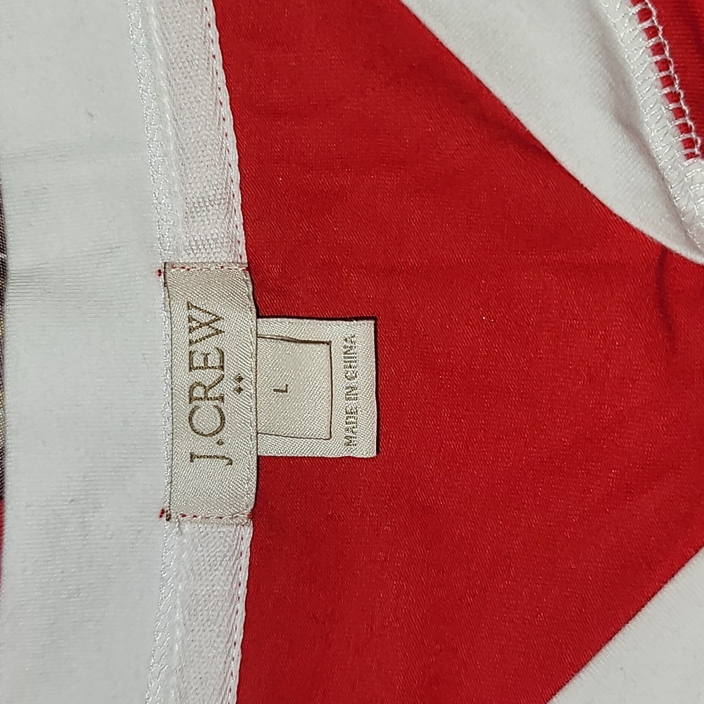 J. Crew Red Women's One Piece Reindeer Pajamas Sz: L - Picture 8 of 8